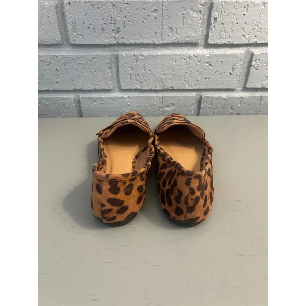 Bamboo‎ Brown Leopard Pointed Toe Loafers Women Size 6 BLOG-31S Animal Print
